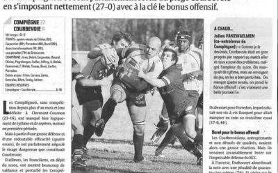 Article du Courrier Picard sur Compiègne-Courbevoie