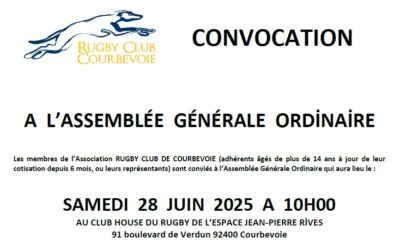 Convocation AG Ordinaire